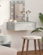 vidaXL Тоалетка Сив 60 x 40 x 70 см Инженерна дървесина
