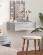vidaXL Тоалетка Сив 60 x 40 x 70 см Инженерна дървесина