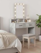 vidaXL Тоалетка Сив 79 x 41 x 140 см Инженерна дървесина