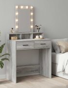 vidaXL Тоалетка Сив 79 x 41 x 140 см Инженерна дървесина