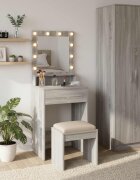 vidaXL Тоалетка Сив Сонома 50 x 41 x 135 см Инженерна дървесина