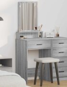 vidaXL Тоалетка Сив Сонома 50 x 41 x 140 см Инженерна дървесина
