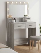 vidaXL Тоалетка Сив Сонома 79 x 41 x 135 см Инженерна дървесина