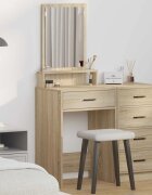 vidaXL Тоалетка Сонома дъб 50 x 41 x 140 см Инженерна дървесина