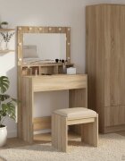 vidaXL Тоалетка Сонома дъб 755 x 41 x 135 см Инженерна дървесина