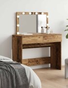 vidaXL Тоалетка Старо дърво 100 x 40 x 120 см Инженерна дървесина