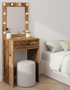 vidaXL Тоалетка Старо дърво 50 x 41 x 135 см Инженерна дървесина