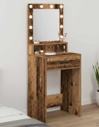 vidaXL Тоалетка Старо дърво 50 x 41 x 135 см Инженерна дървесина