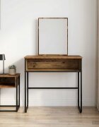 vidaXL Тоалетка Старо дърво 81 x 40 x 131 см Инженерна дървесина