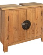 vidaXL Тоалетка за баня рециклирана борова дървесина масив 70x32x63 см