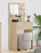 vidaXL Тоалетки за спалня Сонома дъб 80 x 396 x 135 см