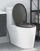 vidaXL Тоалетна седалка Антрацит 47 x 37 x 4 см Дуропласт