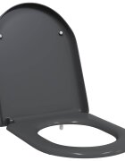 vidaXL Тоалетна седалка Антрацит 49 x 36 x 4 см Дуропласт