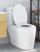 vidaXL Тоалетна седалка Бяло 455 x 375 x 38 см Дуропласт