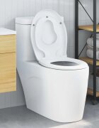 vidaXL Тоалетна седалка Бяло 47 x 37 x 4 см Дуропласт