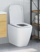 vidaXL Тоалетна седалка Бяло 475 x 35 x 36 см Дуропласт