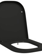 vidaXL Тоалетна седалка Черно 475 x 35 x 36 см Дуропласт