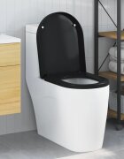 vidaXL Тоалетна седалка Черно 48 x 365 x 45 см Полипропилен