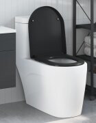 vidaXL Тоалетна седалка Черно 49 x 36 x 4 см Дуропласт