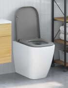 vidaXL Тоалетна седалка Сиво 475 x 35 x 36 см Дуропласт