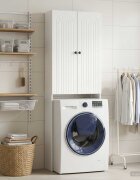 vidaXL Тоалетна Шкаф ALKMAAR Бяло 66 x 255 x 190 см