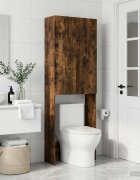 vidaXL Тоалетна Шкаф ALKMAAR Опушен дъб 66 x 255 x 190 см