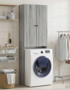 vidaXL Тоалетна Шкаф ALKMAAR Сив Сонома 66 x 255 x 190 см