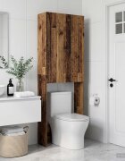 vidaXL Тоалетна Шкаф ALKMAAR Старо дърво 66 x 255 x 190 см