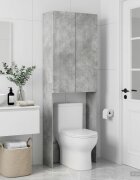 vidaXL Тоалетна Шкаф ARNHEM Бетонно сиво 66 x 255 x 190 см