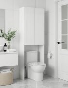 vidaXL Тоалетна Шкаф ARNHEM Бял гланц 66 x 255 x 190 см