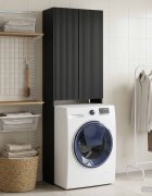 vidaXL Тоалетна Шкаф ARNHEM Черно 66 x 255 x 190 см