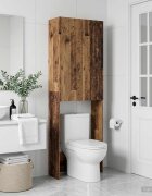 vidaXL Тоалетна Шкаф ARNHEM Старо дърво 66 x 255 x 190 см