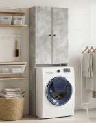 vidaXL Тоалетна Шкаф BREDA Бетонно сиво 66 x 255 x 190 см