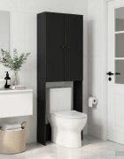 vidaXL Тоалетна Шкаф BREDA Черно 66 x 255 x 190 см