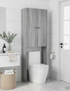 vidaXL Тоалетна Шкаф BREDA Сив Сонома 66 x 255 x 190 см