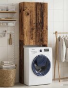 vidaXL Тоалетна Шкаф BREDA Старо дърво 66 x 255 x 190 см