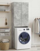 vidaXL Тоалетна Шкаф DELFT Бетонно сиво 66 x 255 x 190 см