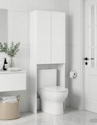 vidaXL Тоалетна Шкаф DELFT Бяло 66 x 255 x 190 см Инженерна дървесина