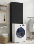 vidaXL Тоалетна Шкаф DELFT Черно 66 x 255 x 190 см