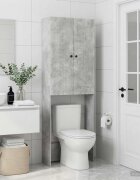vidaXL Тоалетна Шкаф EDE Бетонно сиво 66 x 255 x 190 см