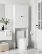 vidaXL Тоалетна Шкаф EDE Бяло 66 x 255 x 190 см Инженерна дървесина