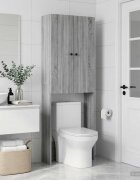 vidaXL Тоалетна Шкаф EDE Сив Сонома 66 x 255 x 190 см
