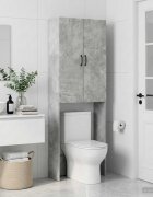 vidaXL Тоалетна Шкаф HAARLEM Бетонно сиво 66 x 255 x 190 см