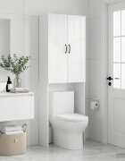 vidaXL Тоалетна Шкаф HAARLEM Бял гланц 66 x 255 x 190 см
