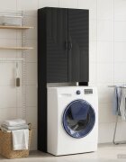 vidaXL Тоалетна Шкаф HAARLEM Черно 66 x 255 x 190 см