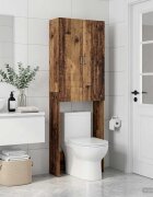 vidaXL Тоалетна Шкаф HAARLEM Старо дърво 66 x 255 x 190 см