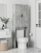 vidaXL Тоалетна Шкаф HOORN Бетонно сиво 66 x 255 x 190 см