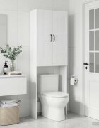 vidaXL Тоалетна Шкаф HOORN Бял гланц 66 x 255 x 190 см