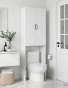 vidaXL Тоалетна Шкаф HOORN Бяло 66 x 255 x 190 см Инженерна дървесина