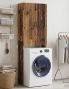 vidaXL Тоалетна Шкаф HOORN Старо дърво 66 x 255 x 190 см